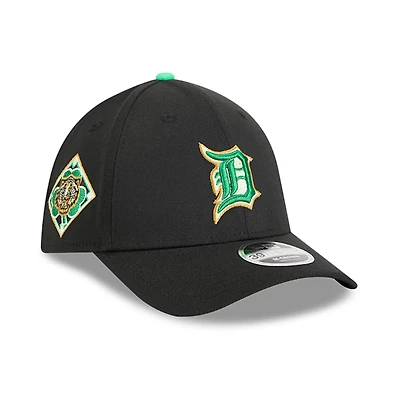 Detroit Tigers St. Patrick’s Day 2026 39THIRTY M-Crown Stretch Fit Hat – Black/Green New Era
