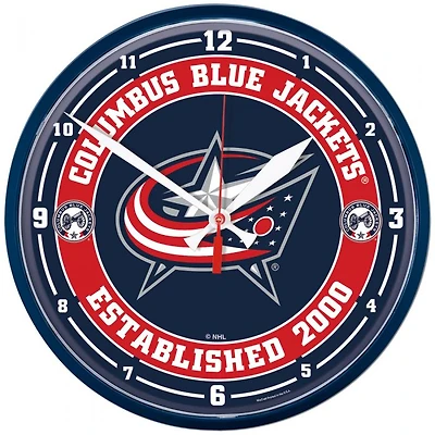 Columbus Blue Jackets Round Wall Clock 12.75"