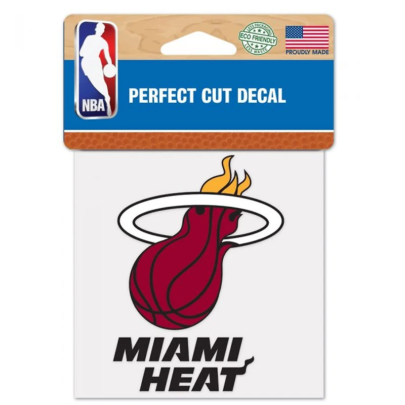 Miami Heat Perfect Cut Colour Decal 4" x 4"
