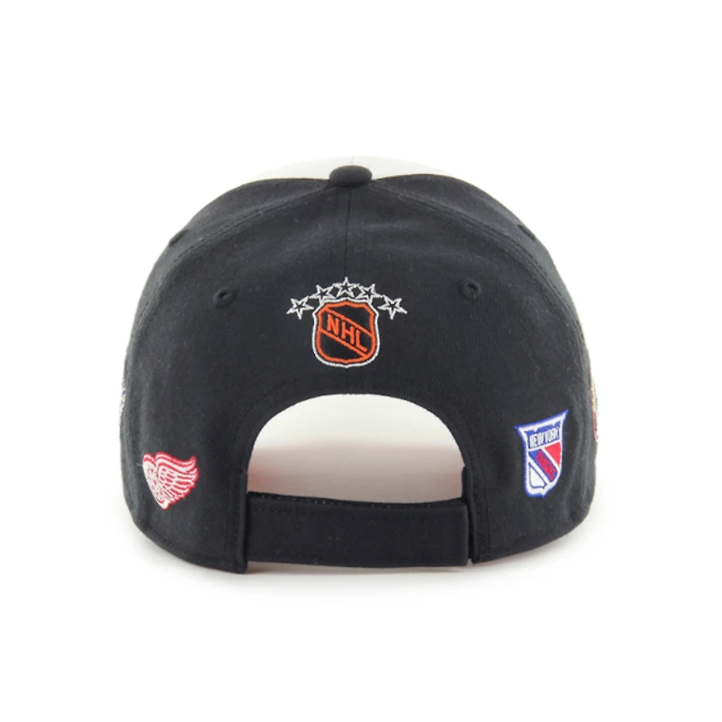 Original Six NHL Teams Scatter '47 MVP Adjustable Hat - White, Black and Orange