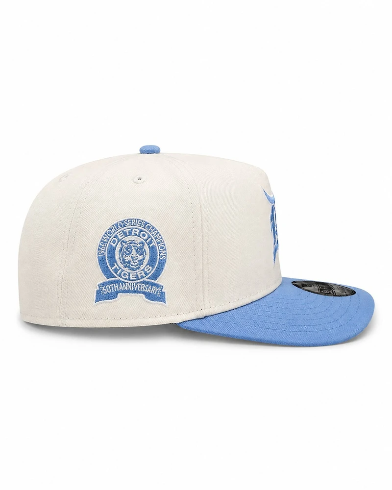 Detroit Tigers Chrome/Sky Blue 1968 World Series Champs Patch 9FIFTY A-Frame Snapback Hat - New Era