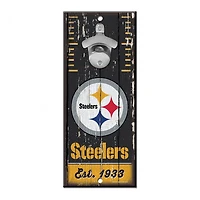 Pittsburgh Steelers Bottle Opener Sign 5" x 11"