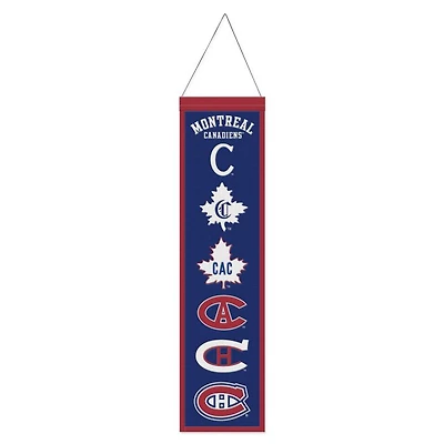 Montreal Canadiens Evolution Wool Banner 8" x 32"