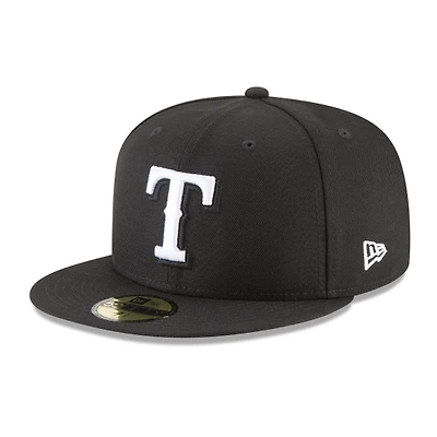 Texas Rangers Black and White 59Fifty