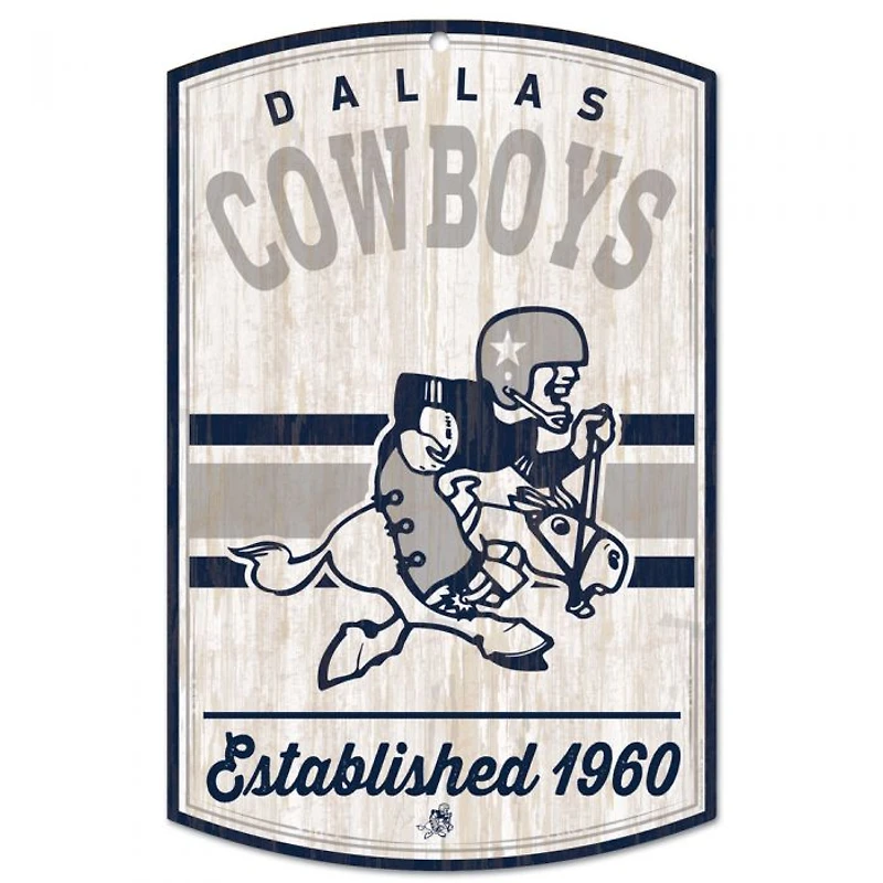 Dallas Cowboys Classic Logo Retro Wood Sign 11" x 17" 1/4" Thick