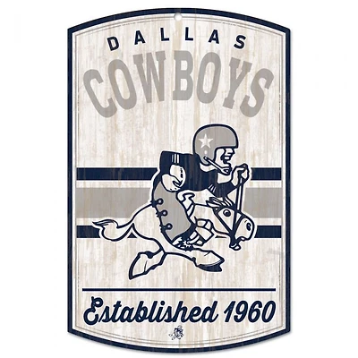 Dallas Cowboys Classic Logo Retro Wood Sign 11" x 17" 1/4" Thick