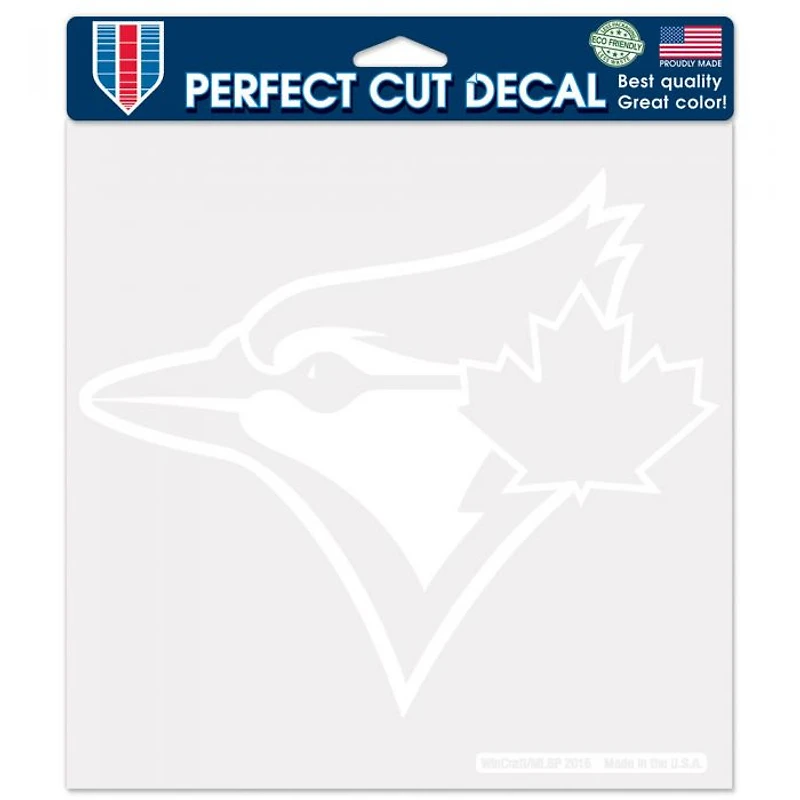 Toronto Blue Jays Perfect Cut White Decal 8" x 8"