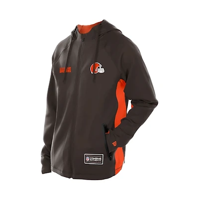 Cleveland Browns Brown Combine Full Zip Hoodie