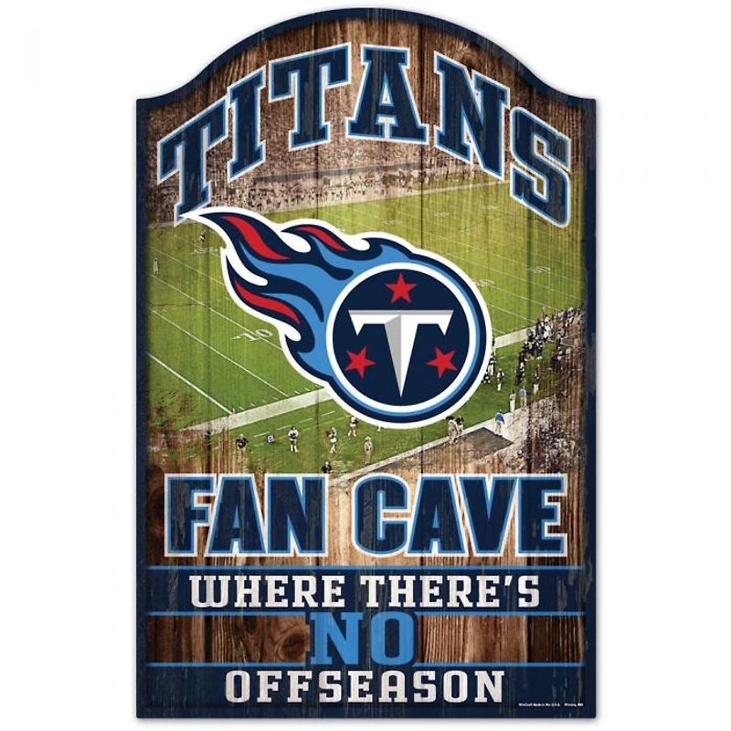 Tennessee Titans Fan Cave Wood Sign 11" x 17" 1/4" Thick