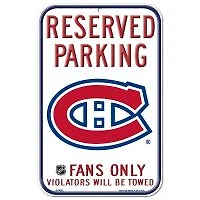 Montreal Canadiens Plastic Sign 11" x 17"