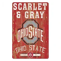 Ohio State Buckeyes Slogan Wood Sign 11" x 17" 1/4" Thick