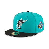 Florida Marlins Teal and Black World Series Patch 1997 Wool 59Fifty