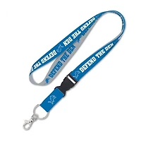 Detroit Lions Slogan Lanyard with Detachable Buckle 1"
