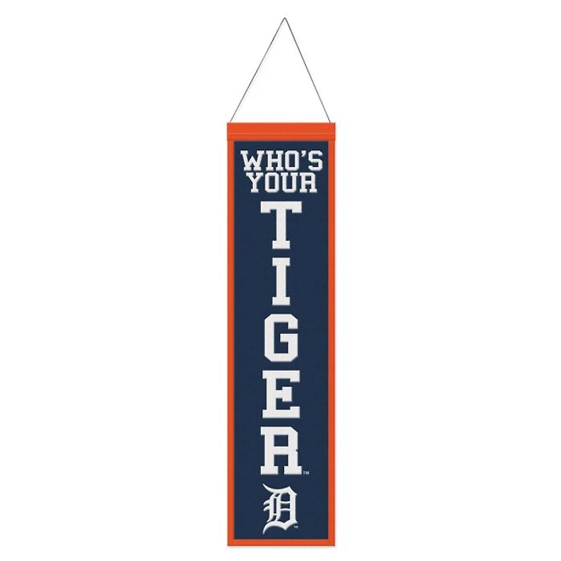 Detroit Tigers Slogan Wool Banner 8" x 32"