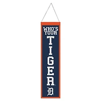Detroit Tigers Slogan Wool Banner 8" x 32"