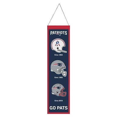 New England Patriots Evolution Wool Banner 8" x 32"