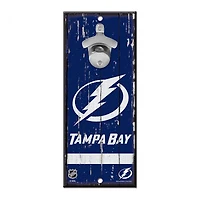 Tampa Bay Lightning Bottle Opener Sign 5" x 11"