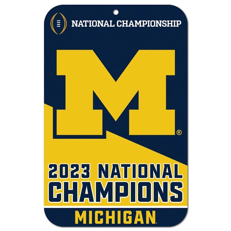 Michigan Wolverines 2023 National Champions Plastic Sign 11" x 17"