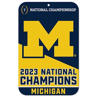 Michigan Wolverines 2023 National Champions Plastic Sign 11" x 17"