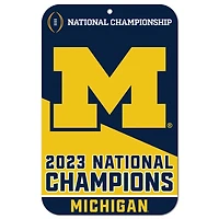 Michigan Wolverines 2023 National Champions Plastic Sign 11" x 17"