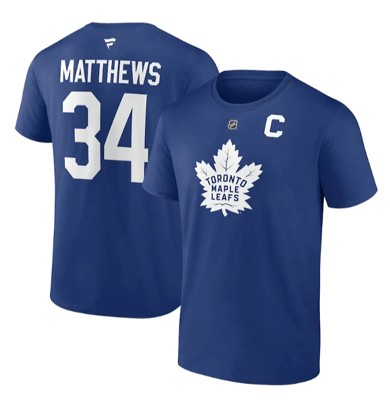 Auston Matthews Toronto Maple Leafs Name & Number Tee