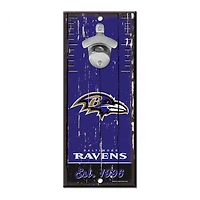 Baltimore Ravens Bottle Opener Sign 5" x 11"