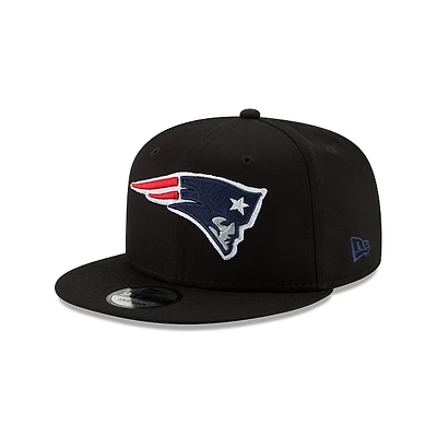 New England Patriots Black with Team Colour 9Fifty Snapback