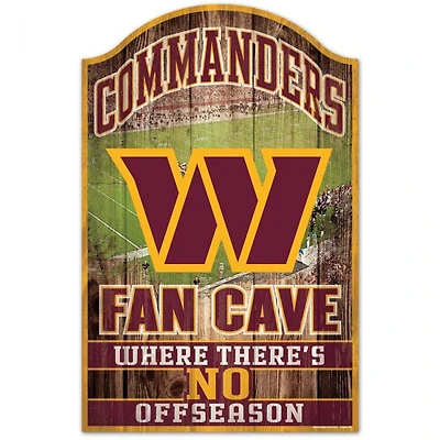 Washington Commanders Fan Cave Wood Sign 11" x 17" 1/4" Thick