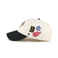 Original Six NHL Teams Cream and Black Clean Up