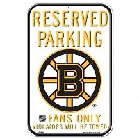 Boston Bruins Plastic Sign 11" x 17"