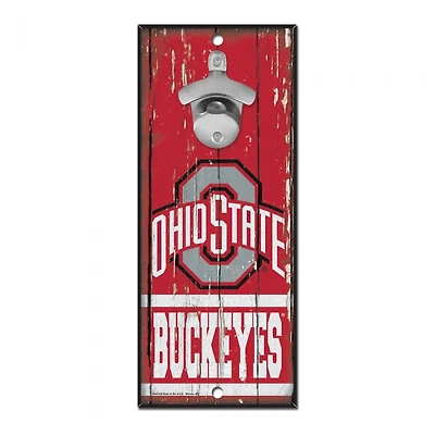 Ohio State Buckeyes Bottle Opener Sign 5" x 11"
