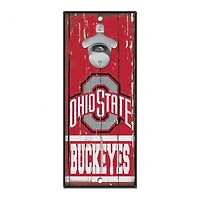 Ohio State Buckeyes Bottle Opener Sign 5" x 11"