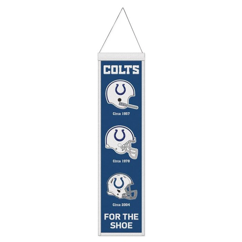 Indianapolis Colts Evolution Wool Banner 8" x 32"