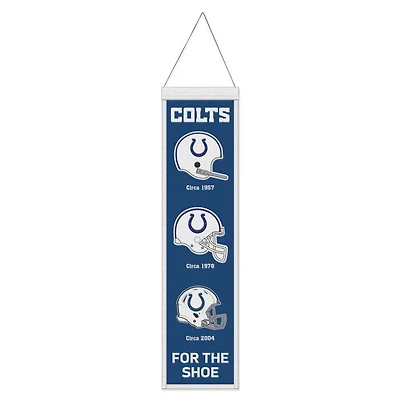 Indianapolis Colts Evolution Wool Banner 8" x 32"