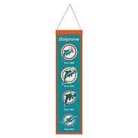 Miami Dolphins Evolution Wool Banner 8" x 32"
