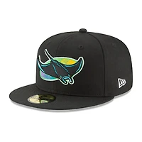 Tampa Bay Rays Black 1998 Cooperstown Collection Wool 59Fifty