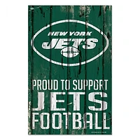 New York Jets Proud Wood Sign 11" x 17" 1/4" Thick