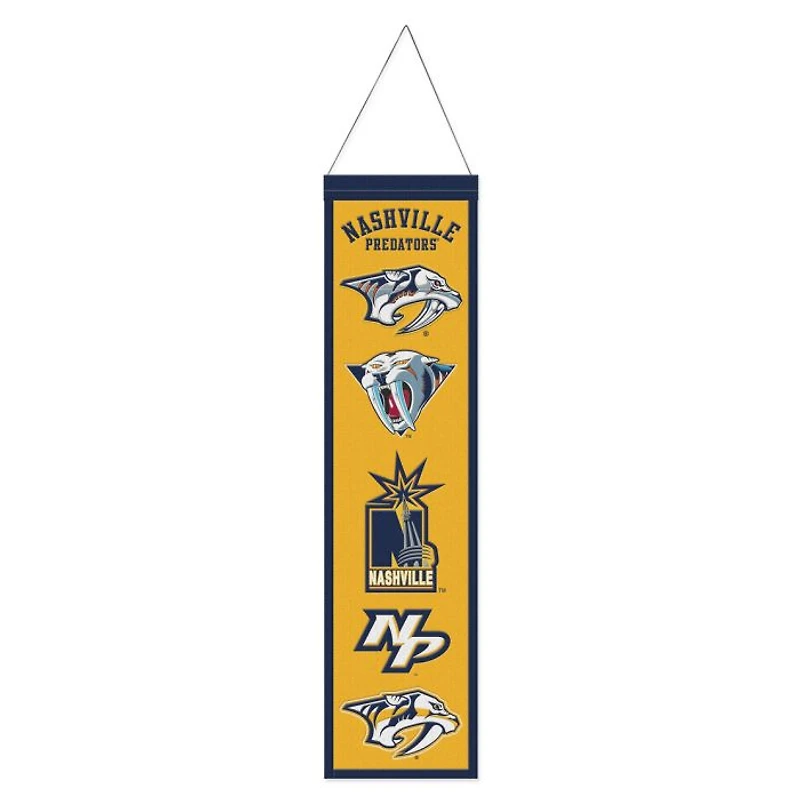 Nashville Predators Evolution Wool Banner 8" x 32"