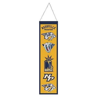 Nashville Predators Evolution Wool Banner 8" x 32"