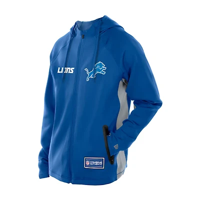 Detroit Lions Blue Combine Full Zip Hoodie