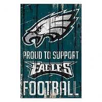 Philadelphia Eagles Proud Wood Sign 11" x 17" 1/4" Thick