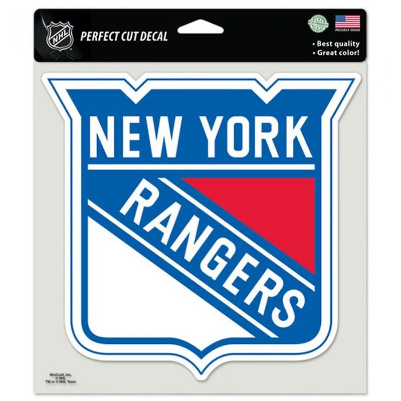 New York Rangers Perfect Cut Colour Decal 8" x 8"