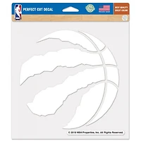 Toronto Raptors Perfect Cut White Decal 8" x 8"
