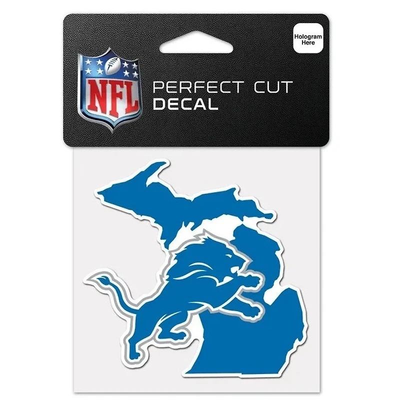 Detroit Lions State Perfect Cut Decal 8" x 8"
