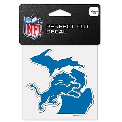 Detroit Lions State Perfect Cut Decal 8" x 8"