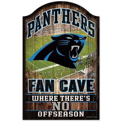 Carolina Panthers Fan Cave Wood Sign 11" x 17" 1/4" Thick