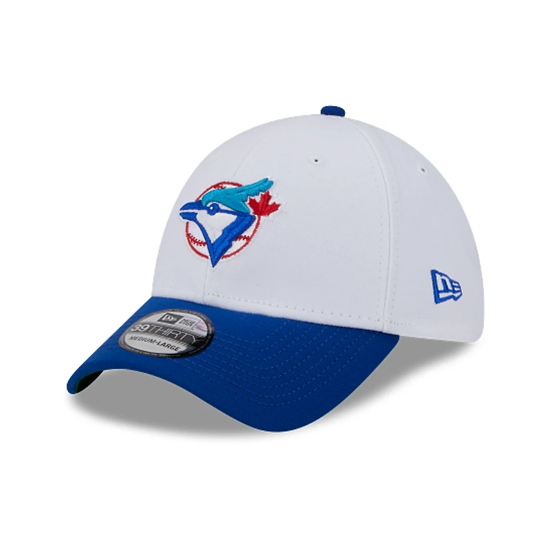 Toronto Blue Jays White and 1992 World Series Patch Team Classic 39Thirty