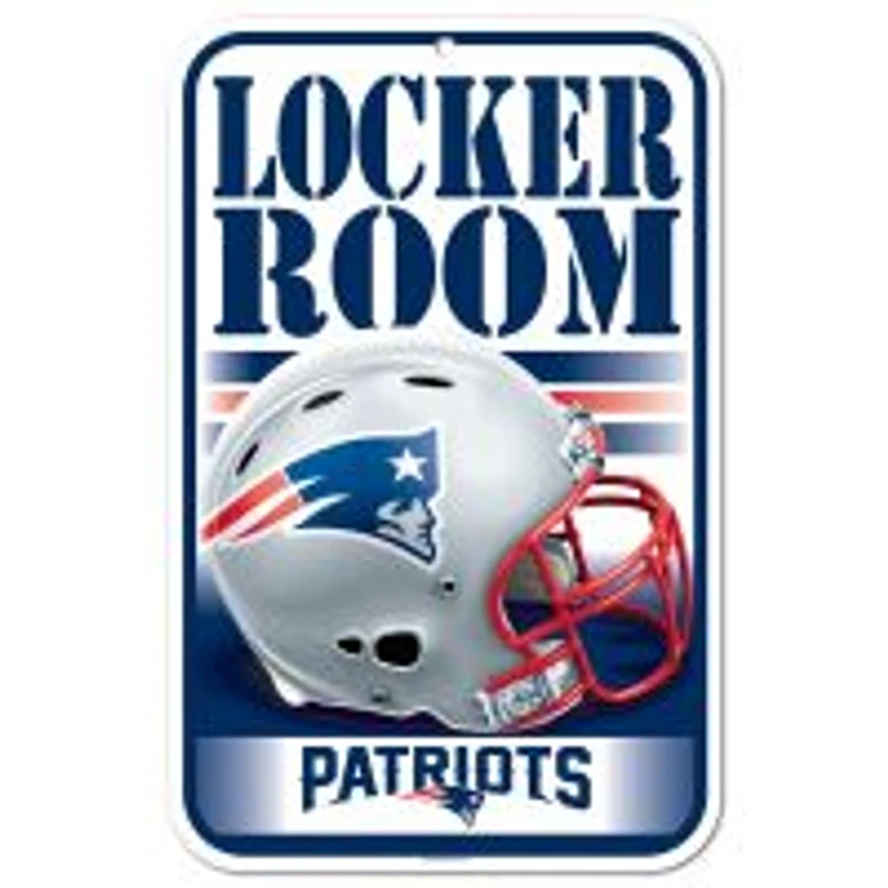 New England Patriots Plastic Sign 11" x 17"