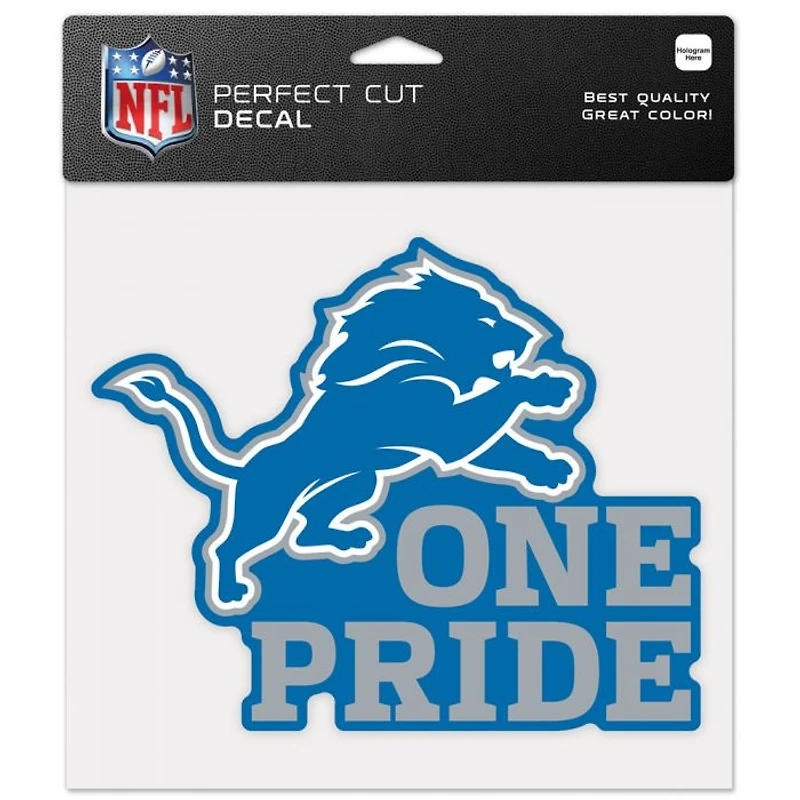 Detroit Lions Slogan Perfect Cut Colour Decal 8" x 8"