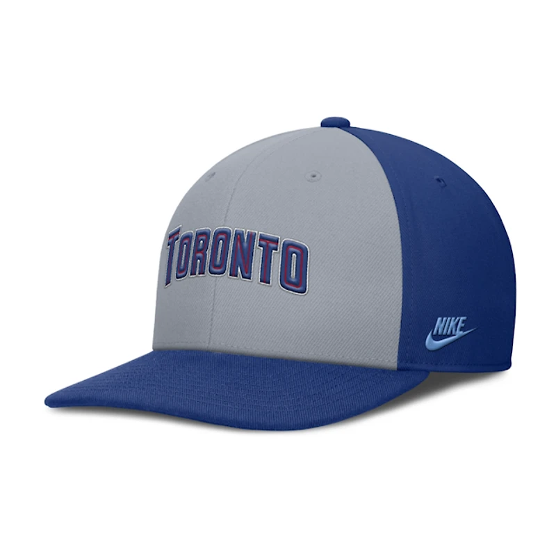 Toronto Blue Jays Nike Cooperstown Collection Square Bill Pro Snapback Hat - Grey/Royal